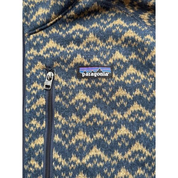Patagonia Men's S Better Sweater 1/4 Quarter Zip Pullover Mountain Peak New Navy - Picture 2 of 5